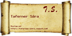 Taferner Sára névjegykártya